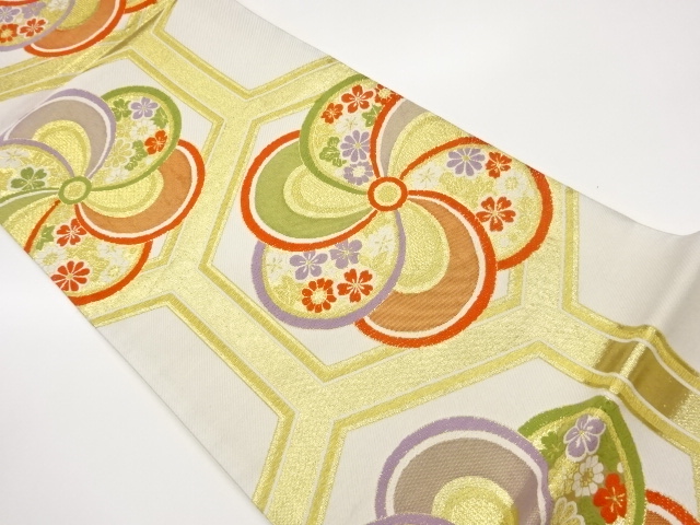 JAPANESE FUKURO OBI / WOVEN FLOWERS